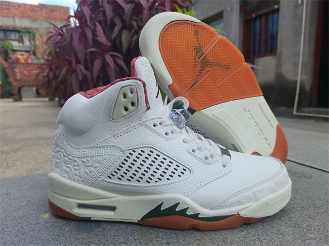 Men's Running Weapon Air Jordan 5 White Shoes 086 Men's Running Weapon Air Jordan 5 White Shoes 086
